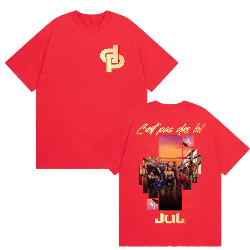 T-Shirt Rap Français Oversize Unisexe en Coton