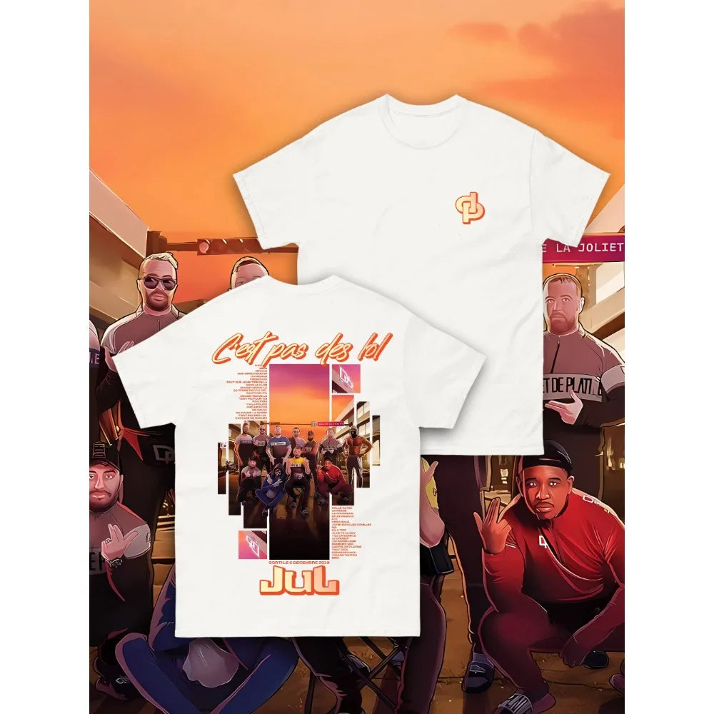 Oversized Cotton Rap Graphic T-Shirt Unisex Casual Top