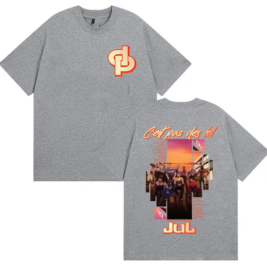 T-Shirt Rap Français Oversize Unisexe en Coton
