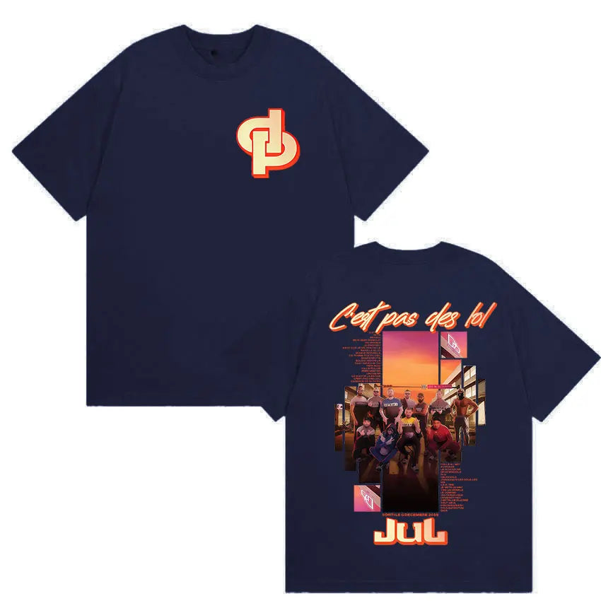 T-Shirt Rap Français Oversize Unisexe en Coton