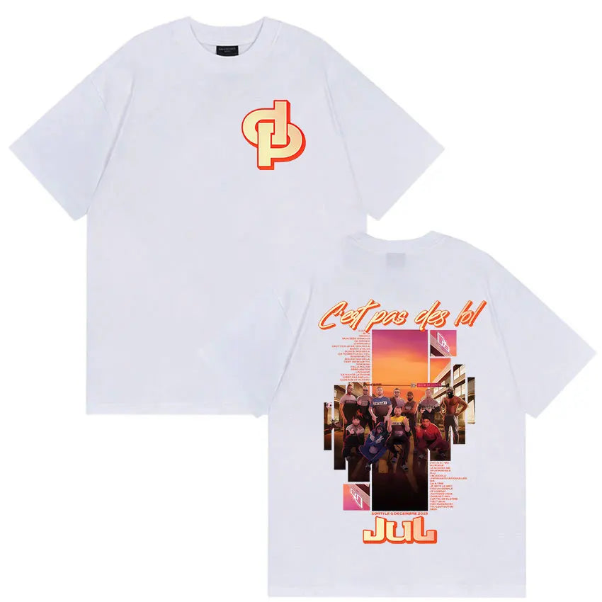 T-Shirt Rap Français Oversize Unisexe en Coton