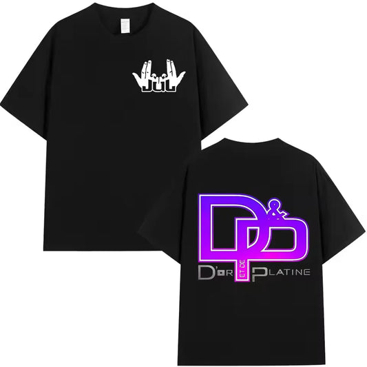 T-shirt Oversize Hip-Hop Unisexe à Imprimé Rap